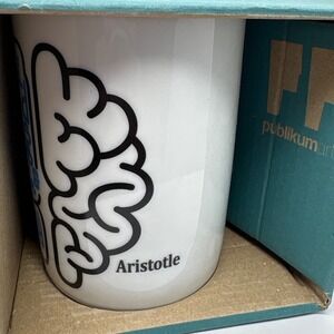Aristotle Publikum Art Brainy All Paid Jobs White Porcelain Mug in Box Coffee